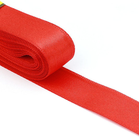 Red Satin Ribbon Double Sided 2cm Width 10mt Ball
