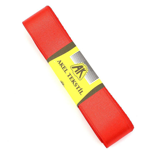 Red Satin Ribbon Double Sided 3cm Width 10mt Ball