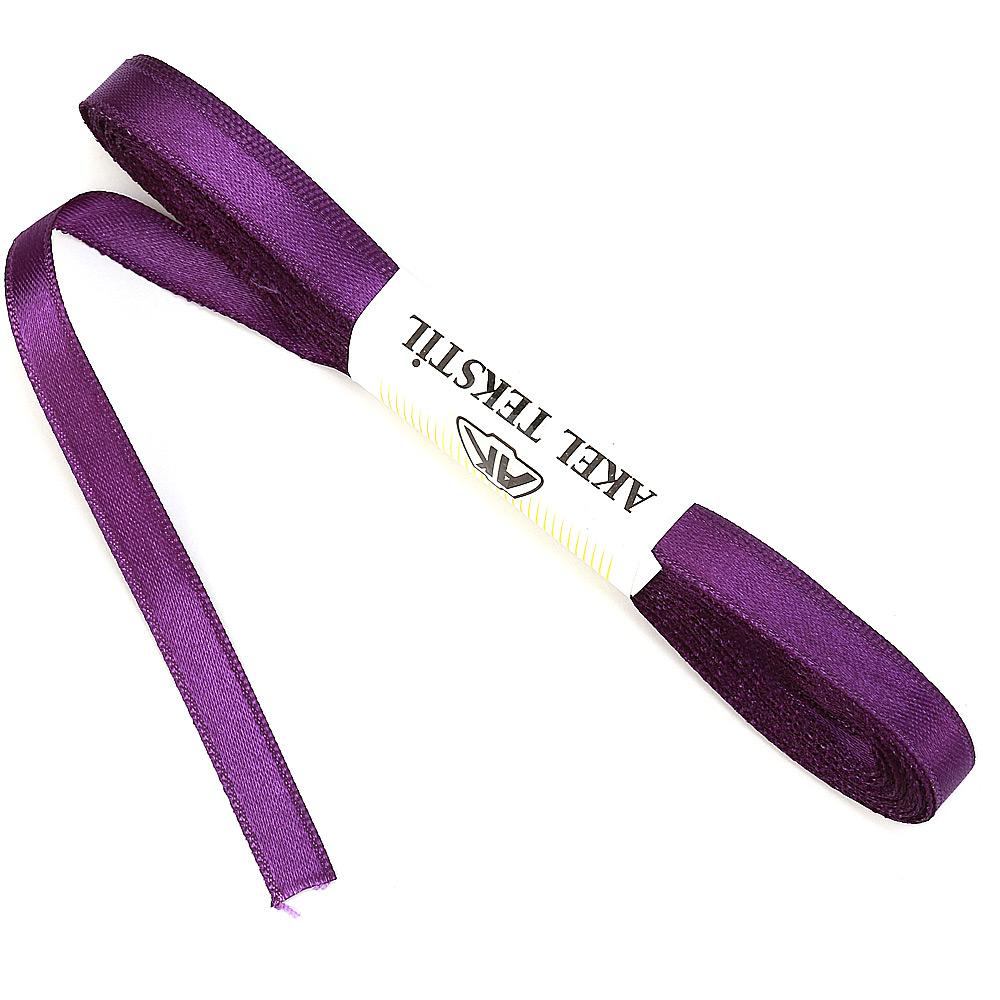 Plum Color Satin Ribbon Double Sided 1cm Width 10mt Ball