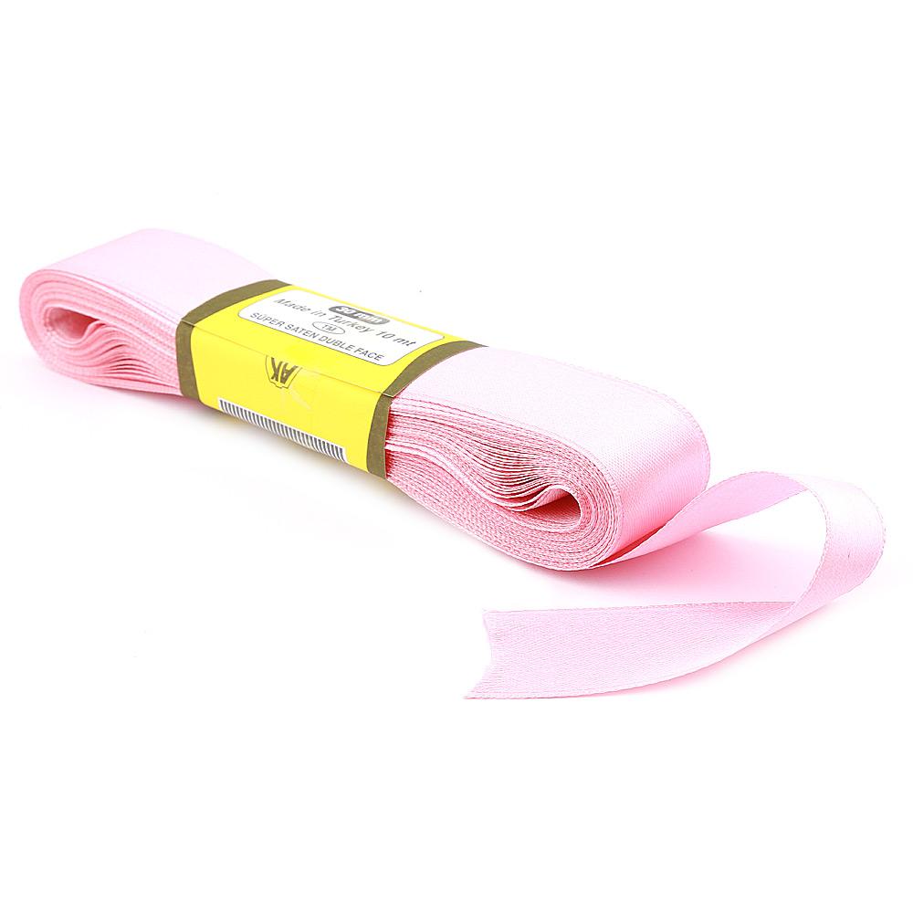 Pink Satin Ribbon Double Sided 3cm Width 10mt Ball