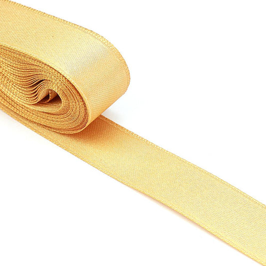 Yellow Satin Ribbon Double Sided 2cm Width 10mt Ball