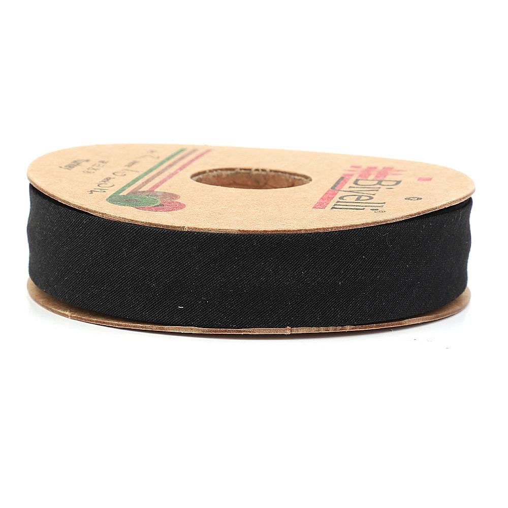 Black Cotton (Coton) Bias 2cm width 25mt (D12)