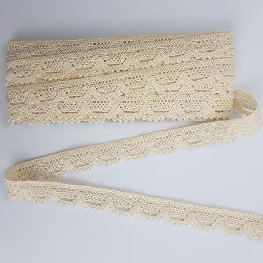 10 Metre Krem Pamuk Dantel 8