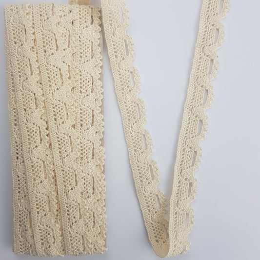 10 Metre Krem Pamuk Dantel 8