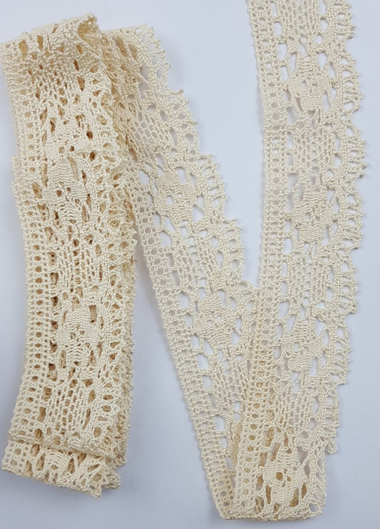 10 Metre Krem Pamuk Dantel (12)