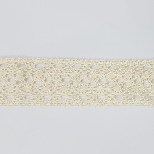 45mm eninde 10 Metre Krem Ara Pamuk Dantel [1457]. (4.5cm kopanaki)