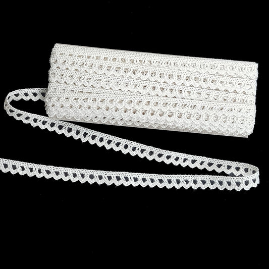 10 Metre Krem Kenar Pamuk Dantel 12mm(539)