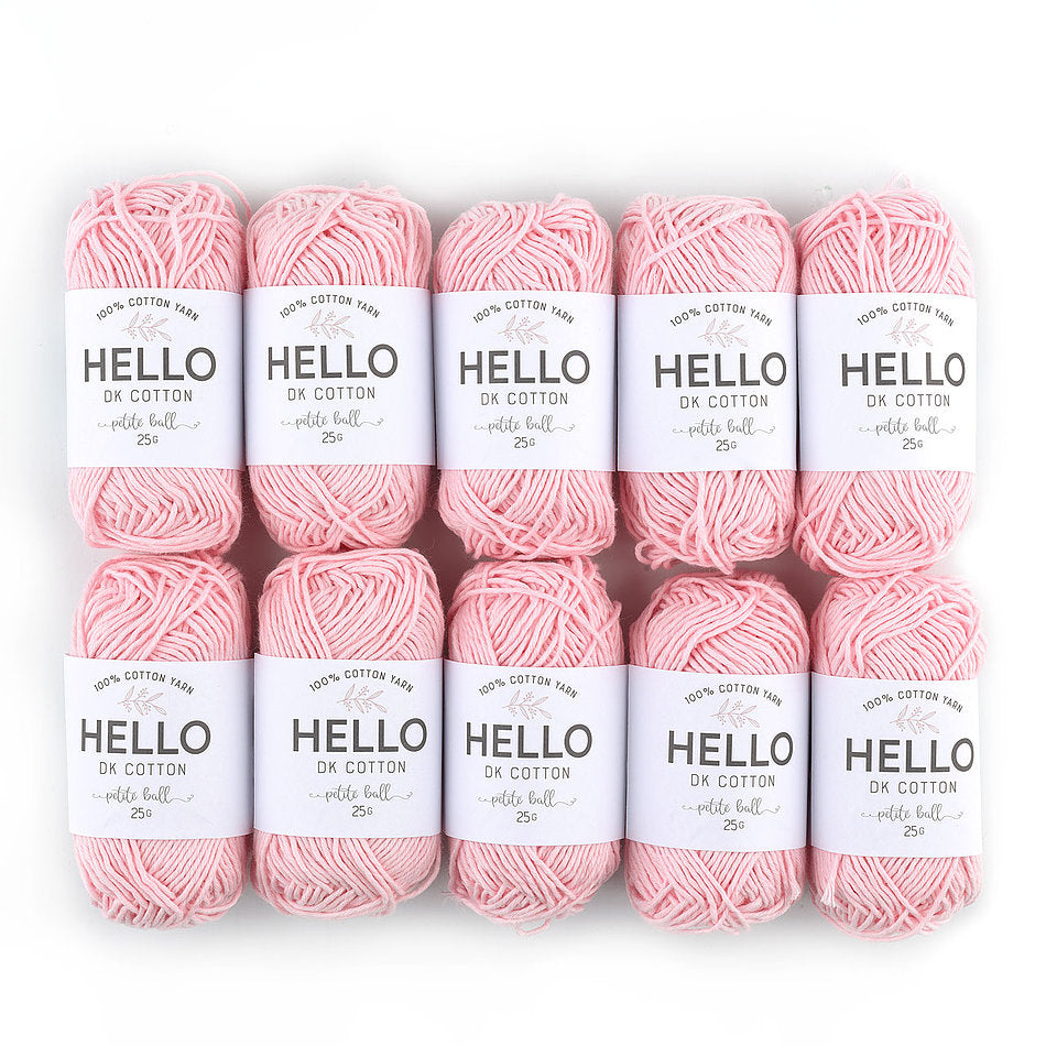 Хлопковая пряжа HELLO 25 гр - HELLO DK Cotton Yarn 101