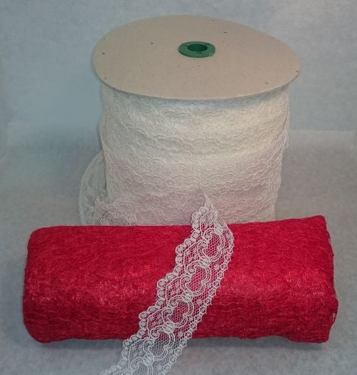 3cm Width Corded French Lace (SGR 238) in 10 meter balls