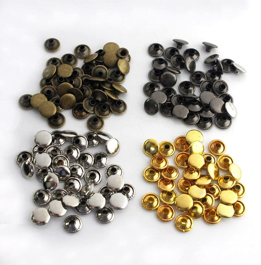 Stainless, Brass 9mm Rivet (Without Apparatus) Single Sided Rivet (in packages of 100 or 1000 pieces)