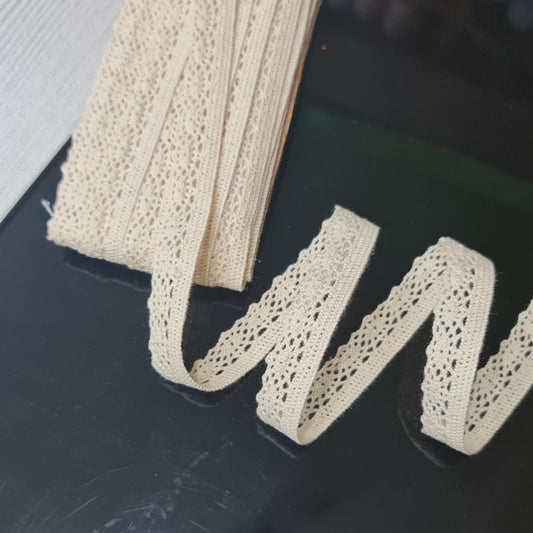 15mm Eninde Kenar Pamuk Dantel. (8461)