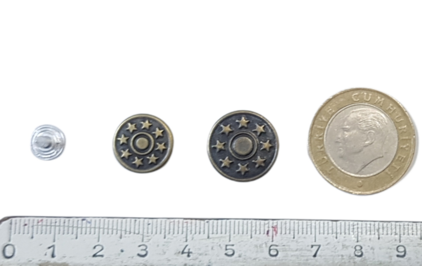 Kot Düğmesi 10 veya 25 adet (14mm veya 17mm kot düğmesi)