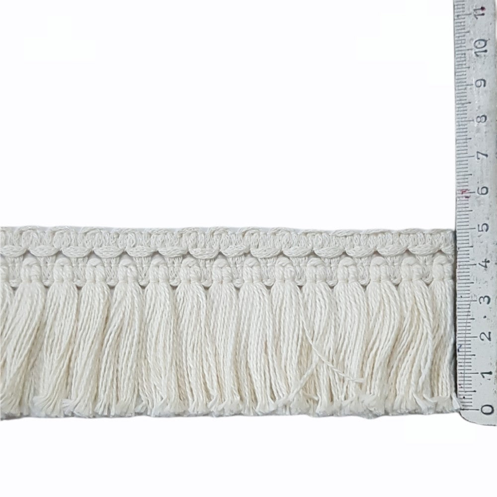 5 cm wide patterned cotton fringe. ( 5 meters in ball )