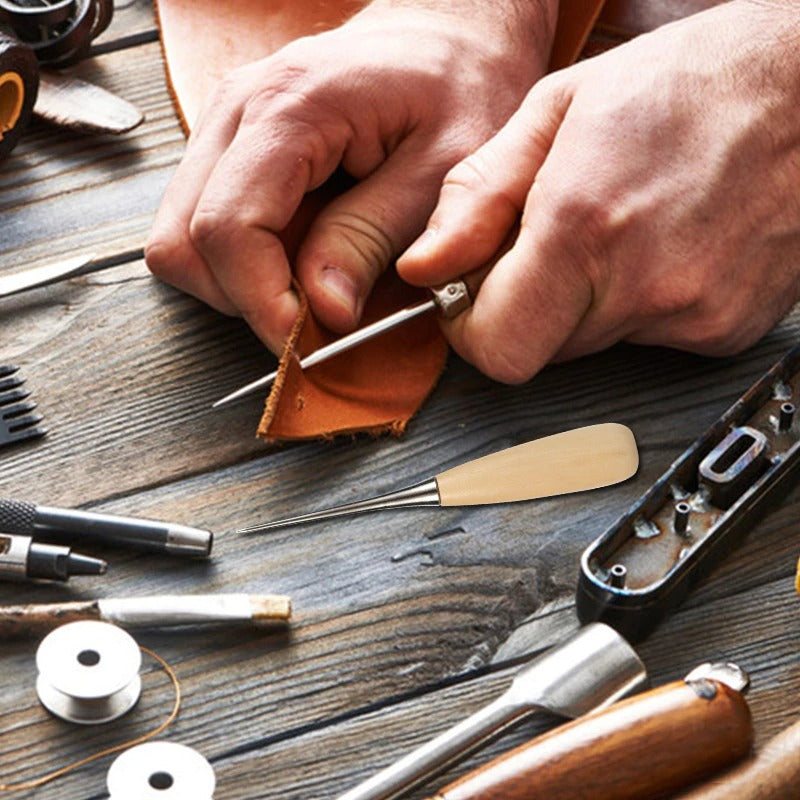 Ahşap Saplı Biz. Delik Açıcı. Delici BIZ, Delici Biz İğnesi